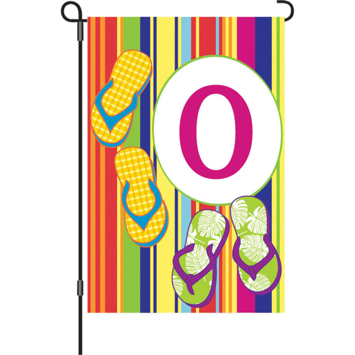 12 in. Summer Monogram Flag - O