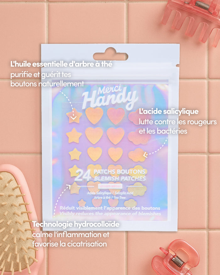 3 x 24 Patchs Boutons holo