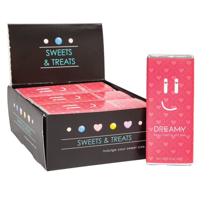 Amusemints Dreamy Dark Chocolate Emotion Candy Bar - 24 Count