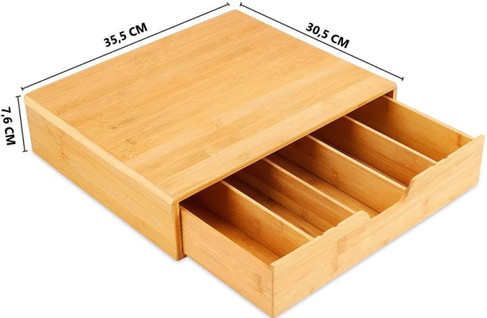 Bamboo K-Cup Coffee Pod Holder Storage Organizer for Kitchen, Jewelry and Cosmetic -Home Living Store - -
