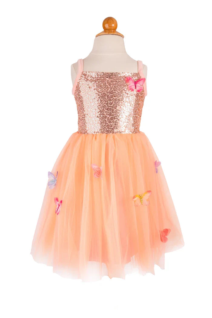 Butterfly Bliss Peach Dress 5-6