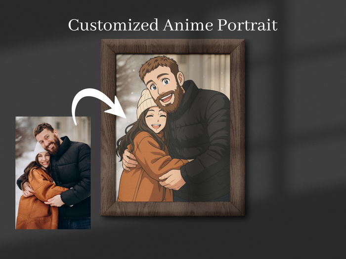 Custom Anime Portrait from Your Photo | Personalized Anime Character | Couple, Family, Pet Gift | Digital Anime Art