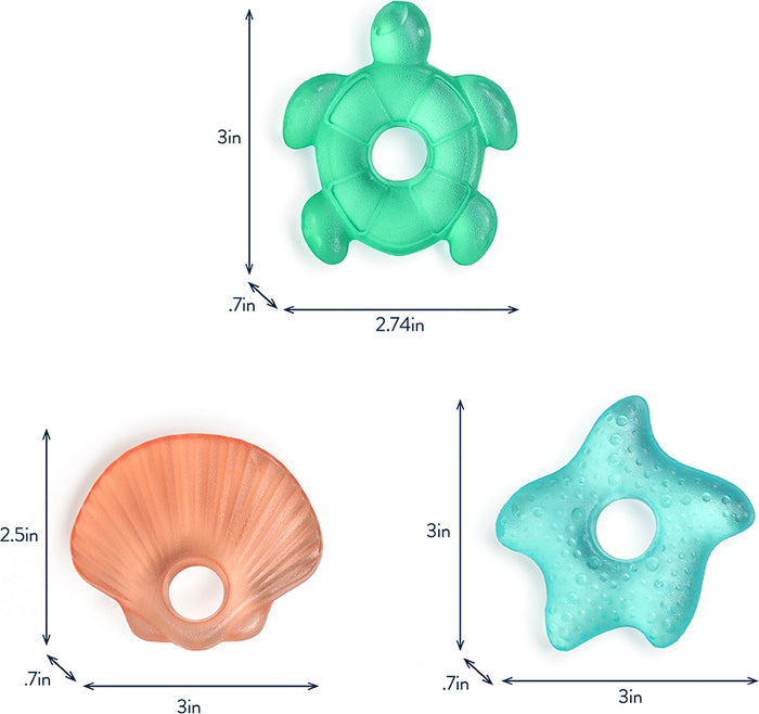 Cutie Coolersβ’ - Water-filled Teether (Seaside (3-Pack) )