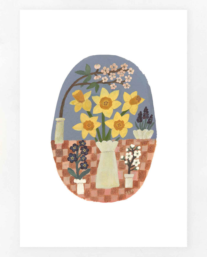 Daffodils on the Table Print