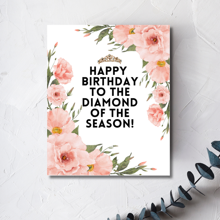 Diamond of the Season Birthday Card, Bridgerton Inspired, Regency Era Birthday