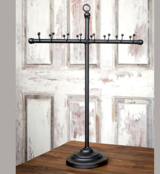 Distressed Metal Jewelry Display Hanger