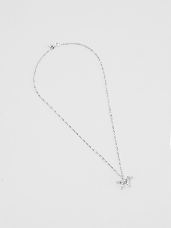 Wolf Circus Puppy Dog Charm Necklace in 925 Sterling Silver-Necklaces-wolfcircus.com