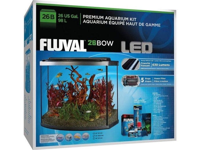 FLUVAL PREMIUM AQUARIUM KIT WITH LED - 26 BOW - 98 L (26 US GAL) Fish Supplies Fluval