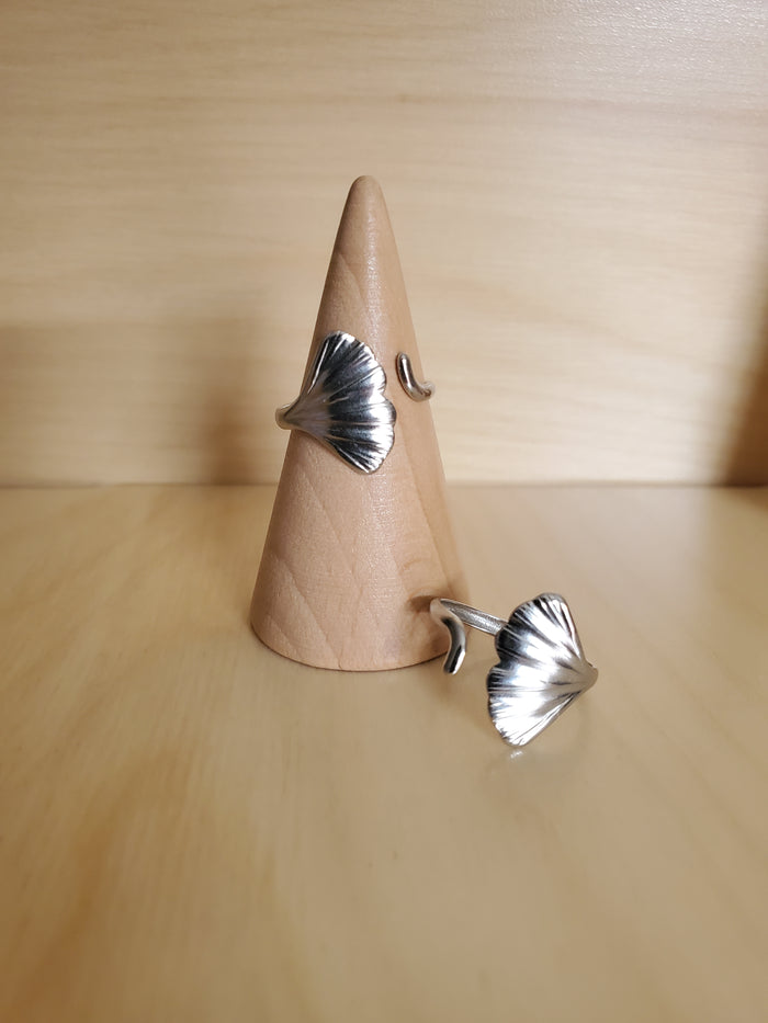Gingko Silver Leaf Ring
