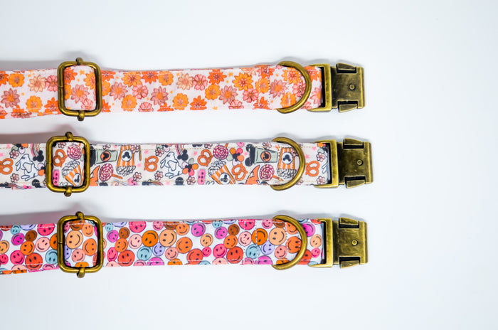 Harvest Bloom Cotton Dog Collar