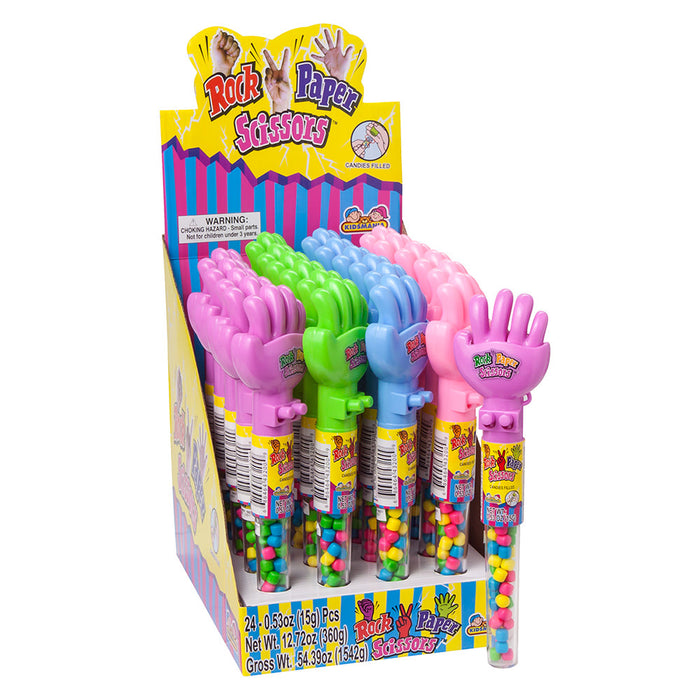 Kidsmania Rock Paper Scissors Toy Candy Dispenser - 12 Count