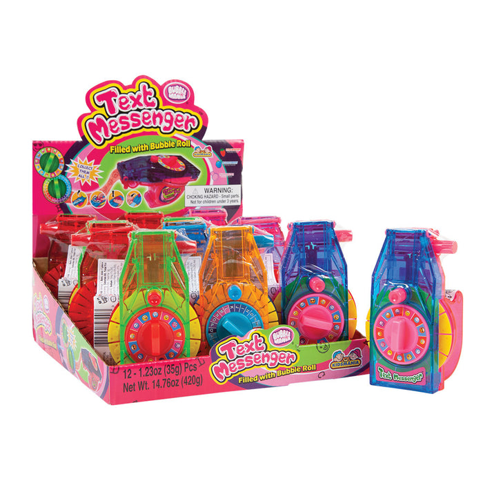 Kidsmania Text Messenger Bubble Gum Roll Toy - 12 Count