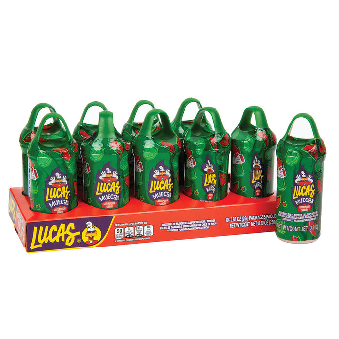 Lucas Muecas Sandia Candy Tubes - 10 Count