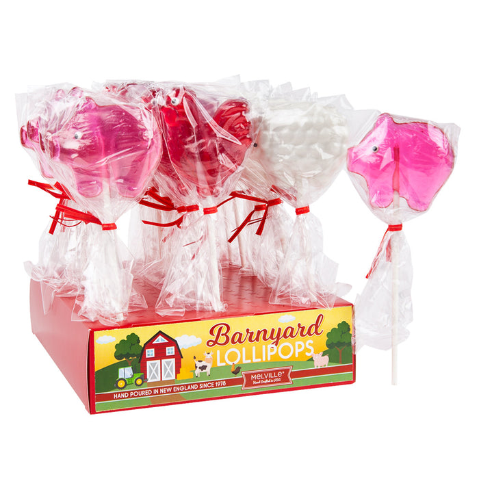 Melville Lollipops Barnyard Assorted Animal Lollipop - 24 Count