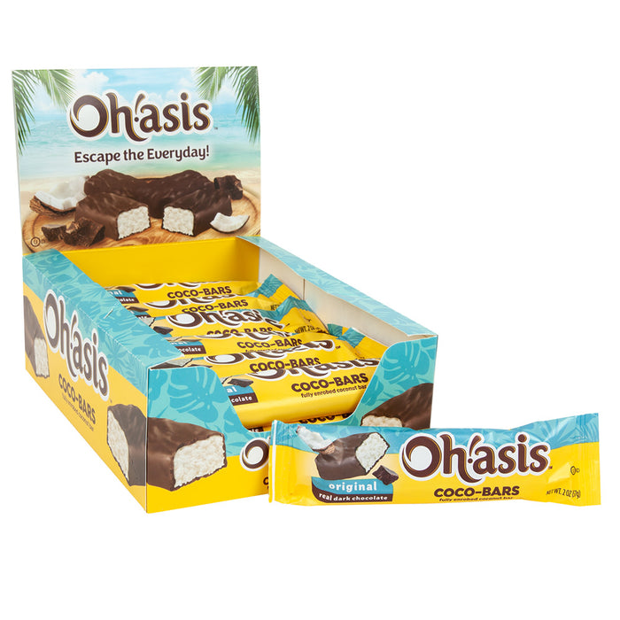 Ohasis Dark Chocolate Coconut Bar - 20 Count