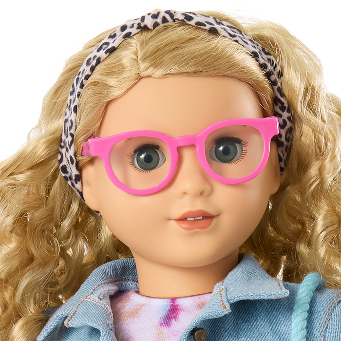 Petal-Pink Glasses for 18-inch Dolls