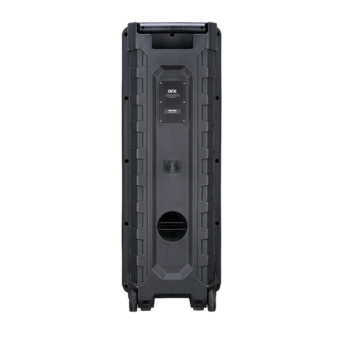 QFX DUAL 12†BLUETOOTH RECHARGEABLE SPEAKER WITH LED PARTY LIGHTS