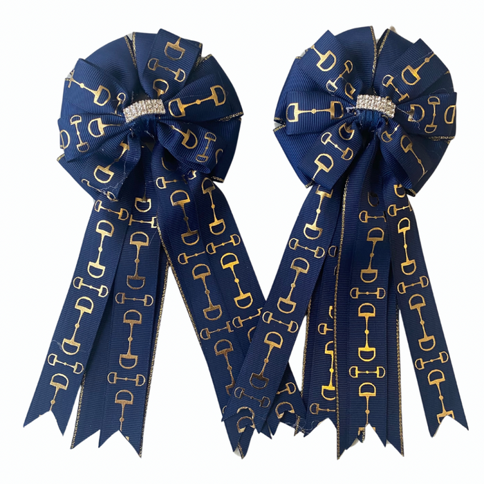 π€© Show Bows: Snaffles - Gold Foil on Navy
