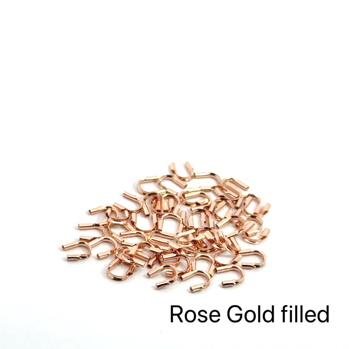 Sterling Silver or Gold Filled Wire Guards pk of 50, jewelry supplies, findings