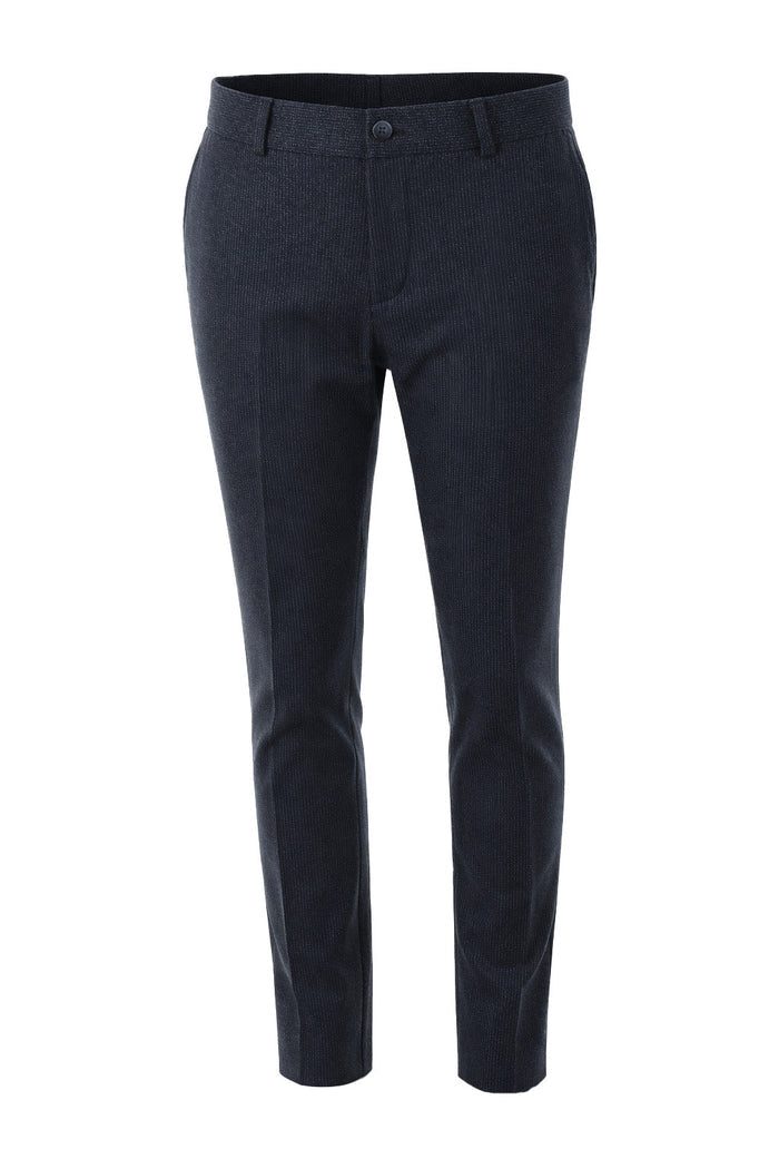 T.O. Boy's Fashion Stretch Suit - Midnight Navy Herringbone