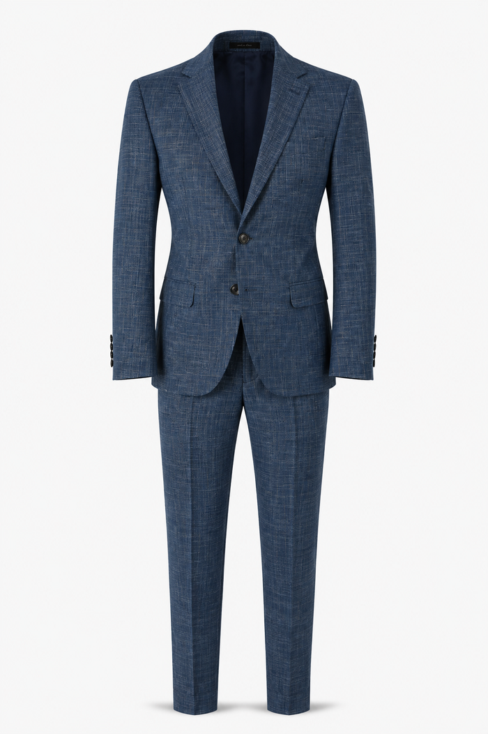 T.O. Boy's TR Fashion Checked Navy Suit