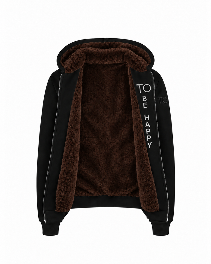 T.O. Collection Adult's Fully Lined Black Hoodie - Brown