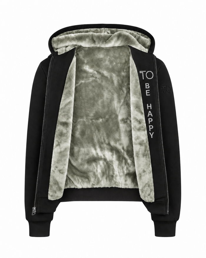 T.O. Collection Adult's Fully Lined Black Hoodie - Green