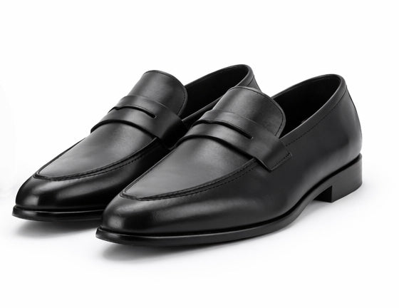 T.O. Collection Men's Dress Penny Loafer Shoes - Black