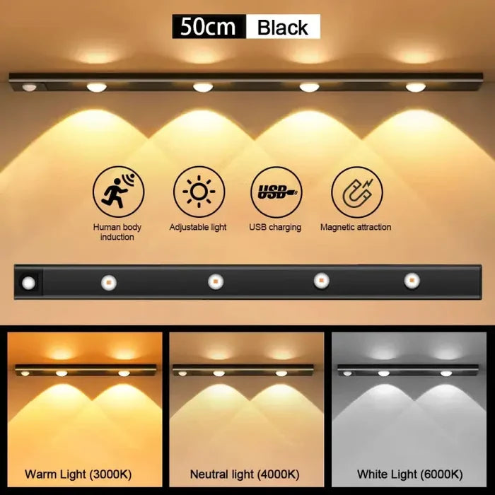 Black-50cm / Stepless Dimming / 3 colors in one Lamp