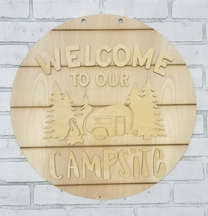 Welcome to Our Campsite Door Hanger- wholesale