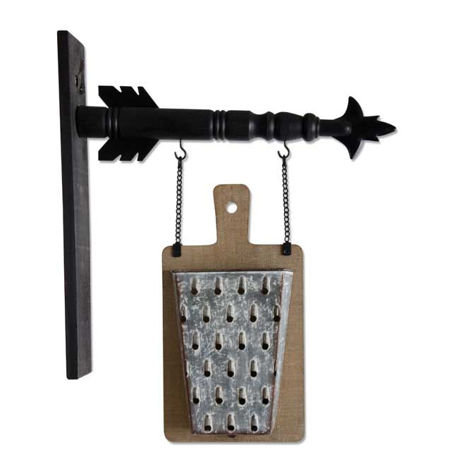 Wooden Cutting Board With Tin Grater Pockets Arrow Replacement