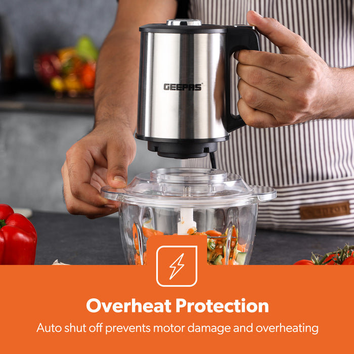 1.2L Two-Speed Food Processor & Mini Chopper 400W