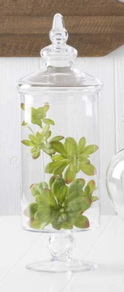 18" Decorative Glass Jar