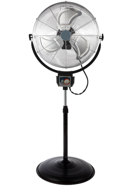 20" Industrial Grade HV Oscil Stand Fan - Chrome Grill