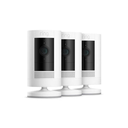White:3-Pack Outdoor Security Camera | Stick Up Cam Battery