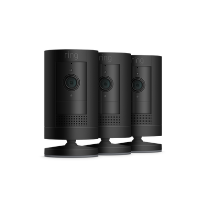 Black:3-Pack Outdoor Security Camera | Stick Up Cam Battery