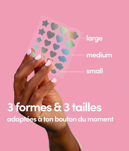 3 x 24 Patchs Boutons holo