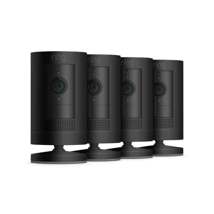 Black:4-Pack Outdoor Security Camera | Stick Up Cam Battery
