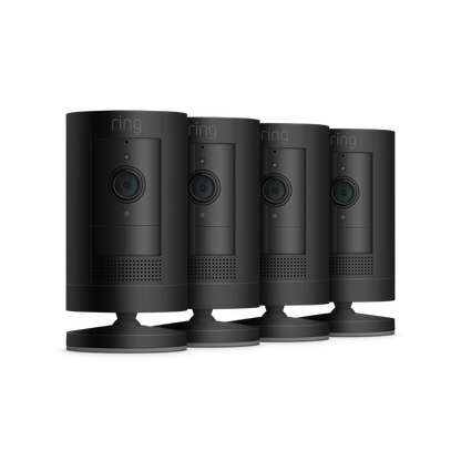 Black:4-Pack Outdoor Security Camera | Stick Up Cam Battery