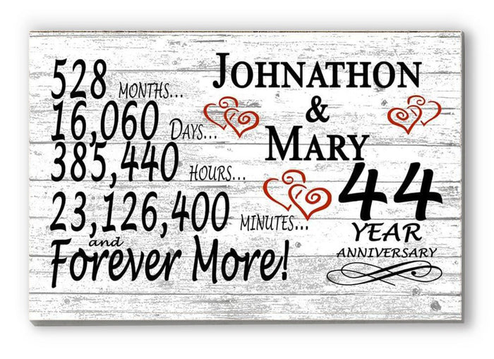 44 year wedding anniversary gifts