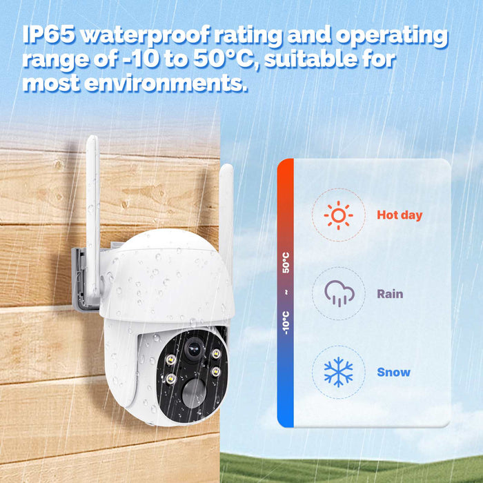 4G Solar Outdoor Security Camera with 360-Day Unlimited VSIM Data,Remote Monitoring,360°PTZ,No SIM Required(US Version)