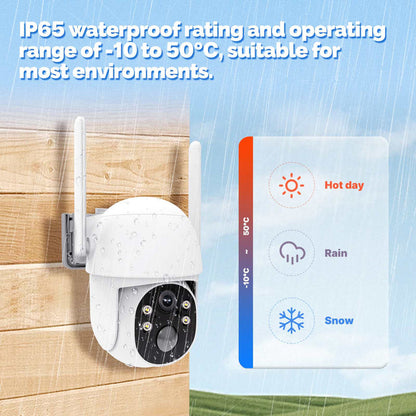 4G Solar Outdoor Security Camera with 360-Day Unlimited VSIM Data,Remote Monitoring,360°PTZ,No SIM Required(US Version)