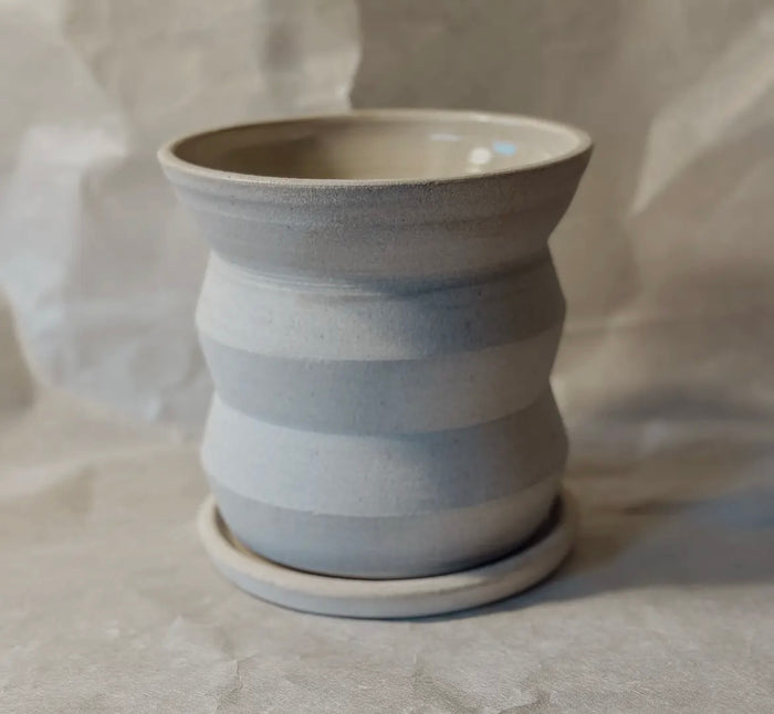 6” White Angled Planter