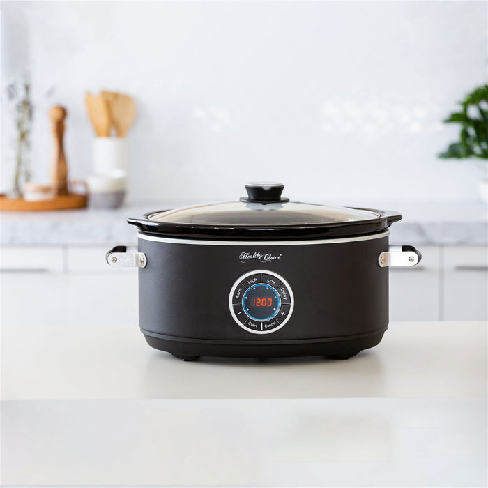 6.5L Digital Slow Cooker w/ Ceramic Pot, 300W, LED, 3 Programs-#product_category#-Home Living Store