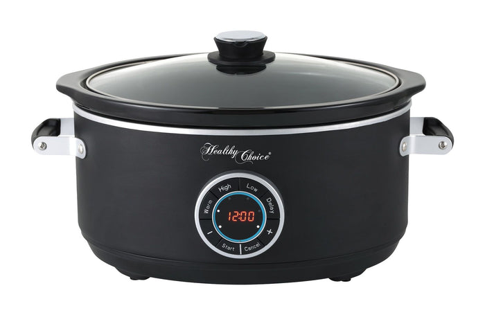 6.5L Digital Slow Cooker w/ Ceramic Pot, 300W, LED, 3 Programs-#product_category#-Home Living Store