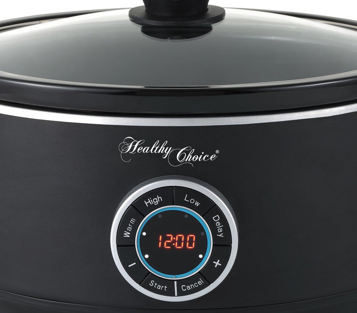 6.5L Digital Slow Cooker w/ Ceramic Pot, 300W, LED, 3 Programs-#product_category#-Home Living Store