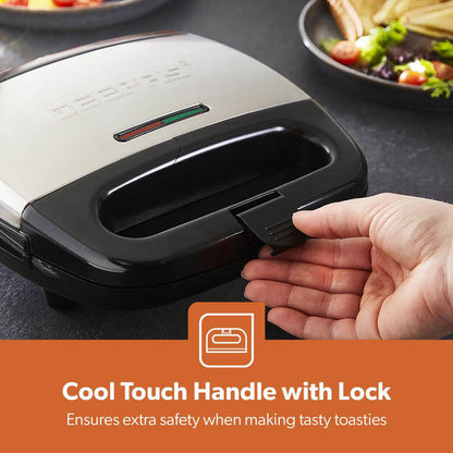 750W 2-Slice Toastie Maker Non-Stick Sandwich Toaster