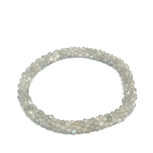 AA Labradorite Roll-On Crocheted Bracelet | No Clasp | Reiki-Charged