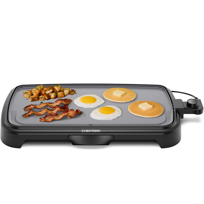 All-Purpose 10" x 20" Nonstick Extra-Large Griddle, Grey