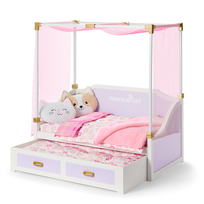 All Set for Sleepovers Canopy Bed for 18-inch Dolls